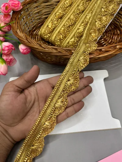 Gota Pankha Lace - Bright Gold